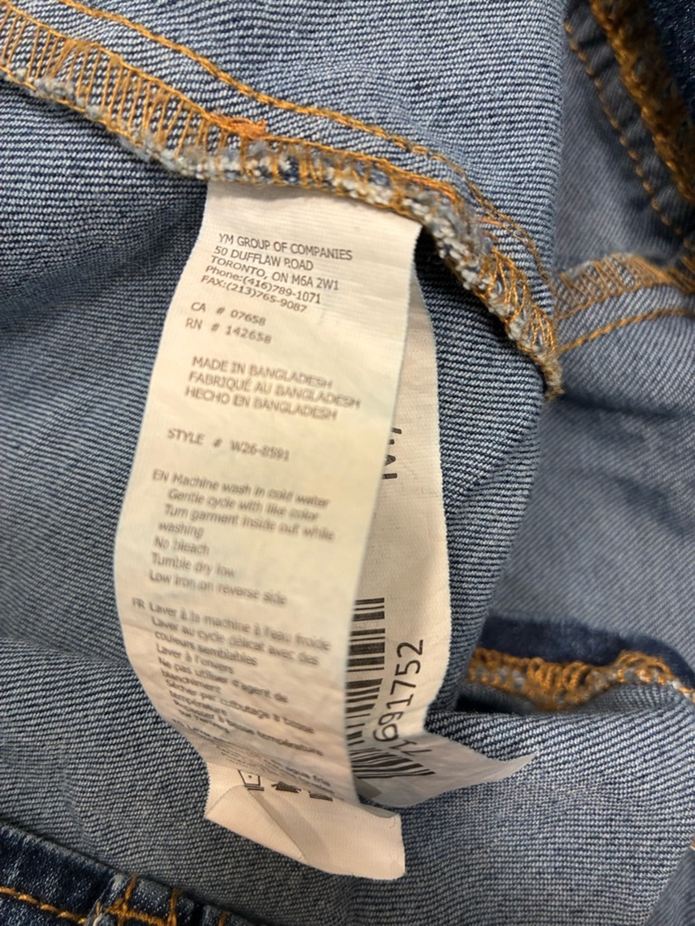 Refuge Denim Cargo Mini Skort in Dark Blue Wash Size Medium - Picture 6 of 6